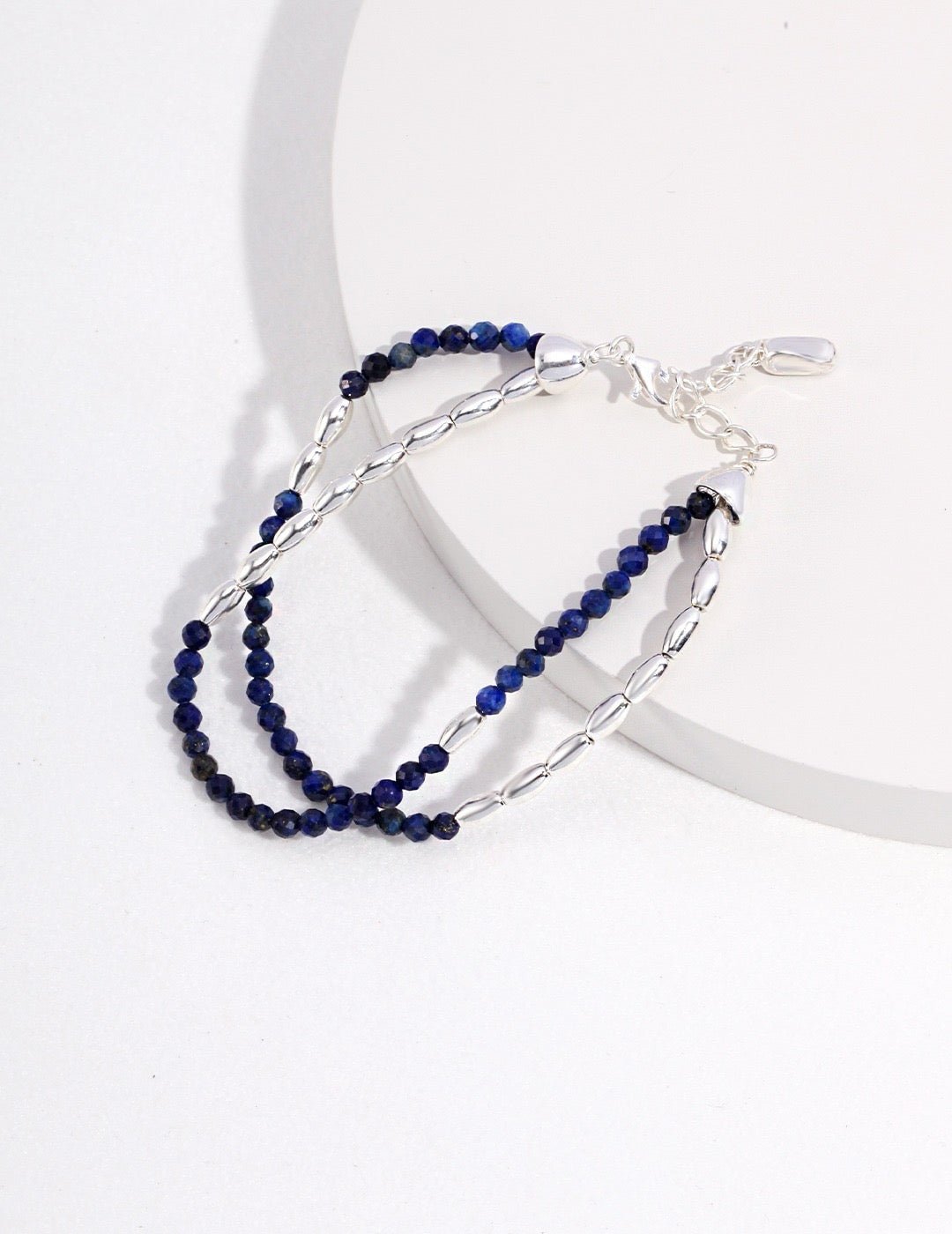 Azure Stone Sterling Silver Bracelets - Crystal Together