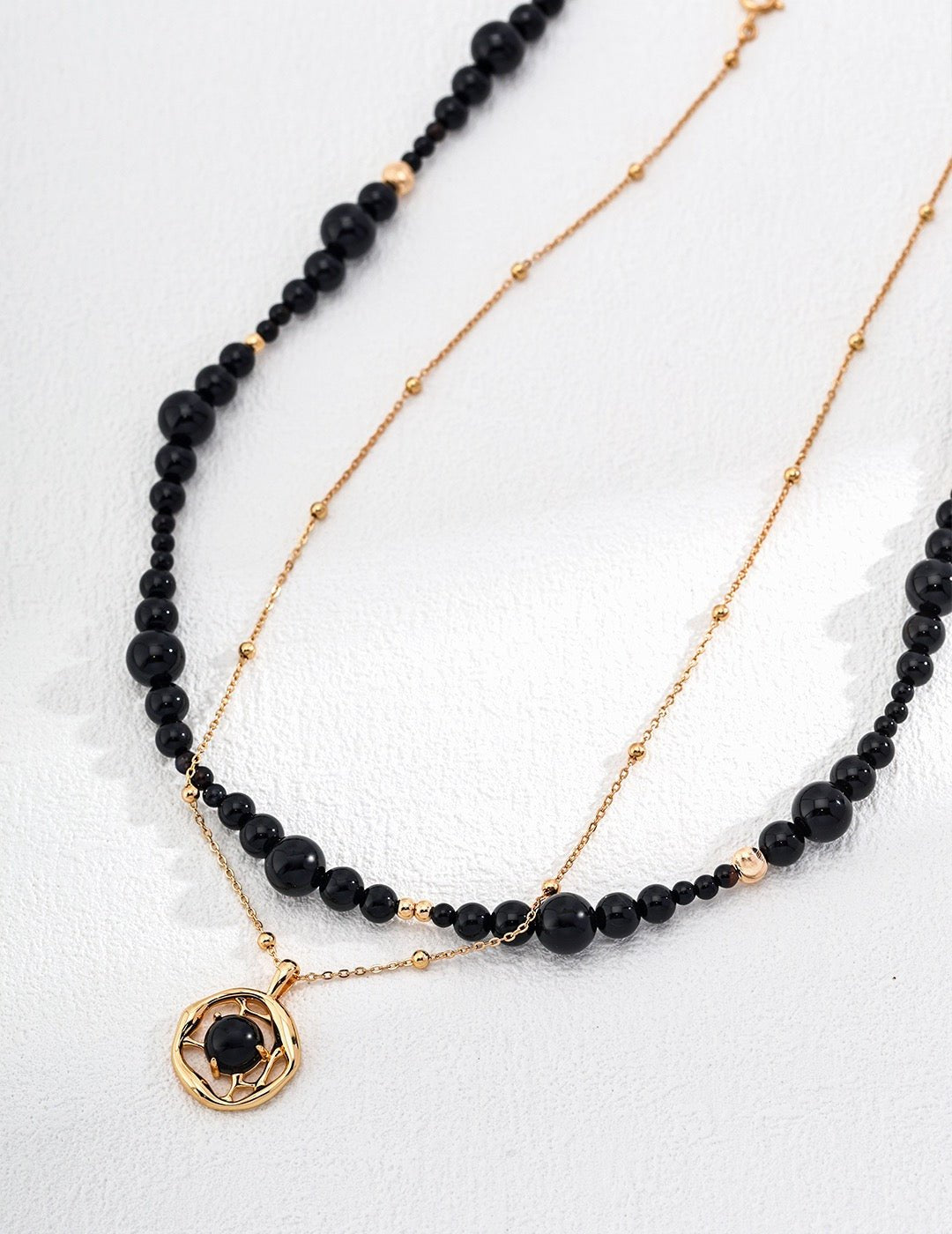 Black Onyx Sterling Silver Bracelet and Necklace sets - Crystal Together