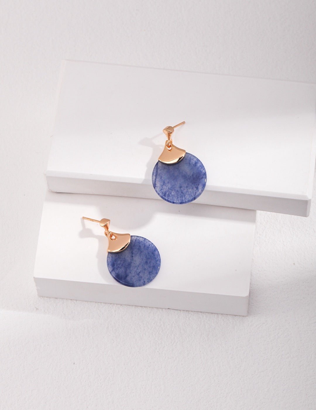 Blue DongLing Jade Earring | Blue Jade Earrings | Crystal Together