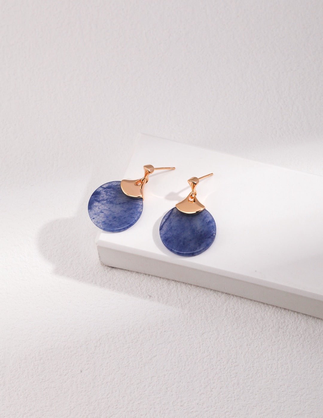 Blue DongLing Jade Earring | Blue Jade Earrings | Crystal Together