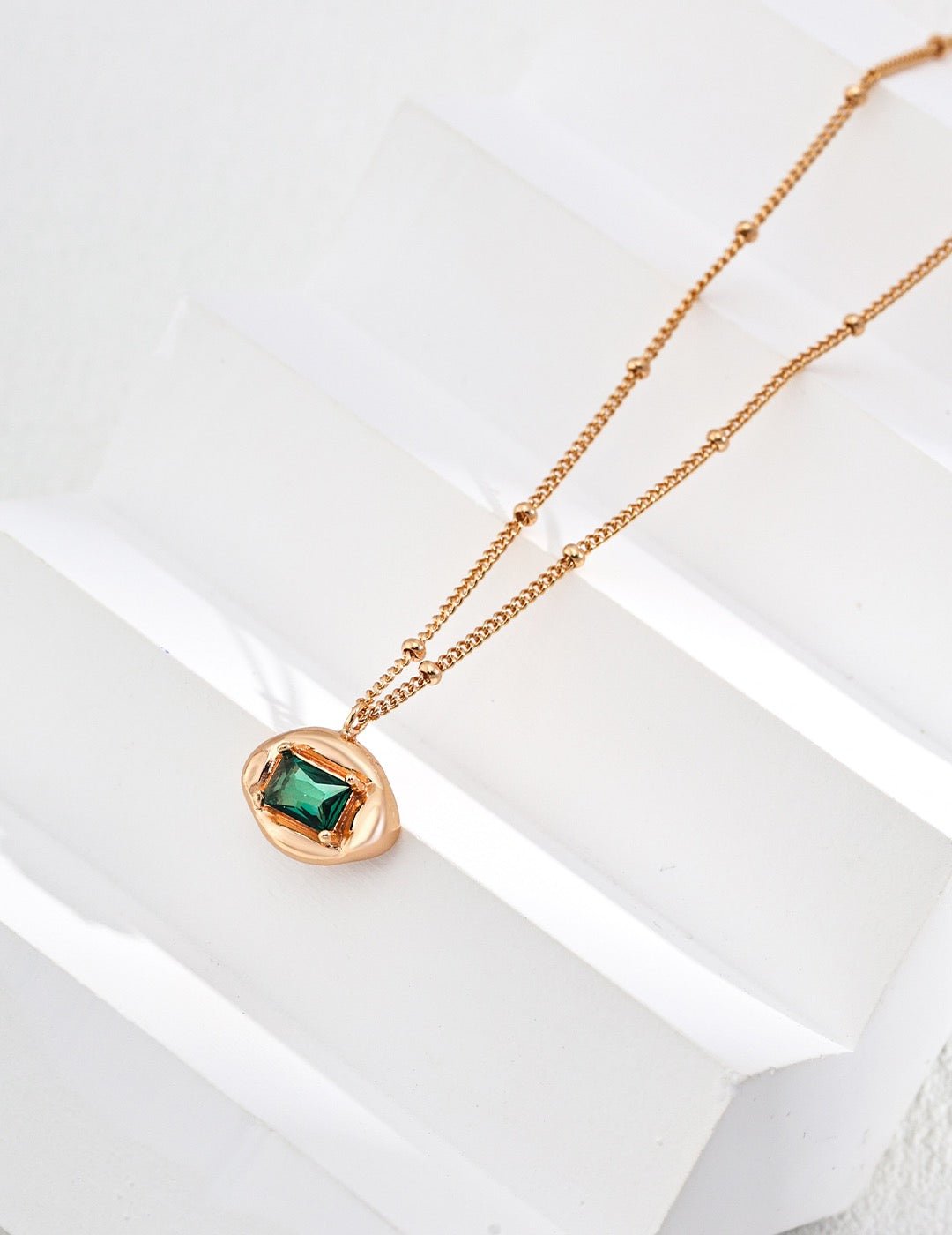 Meet Yana, Sterling Silver Gold Vermeil Zircon Necklace - Crystal Together