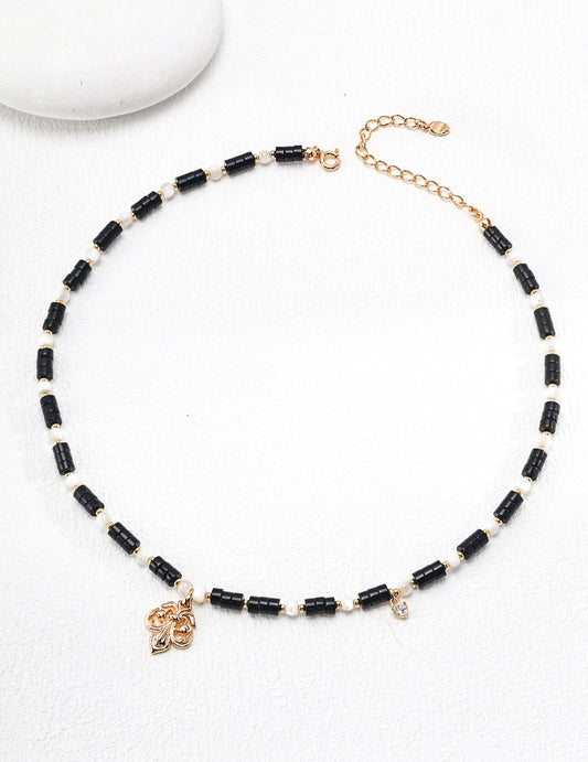 Vintage Black Onyx Necklace - Crystal Together